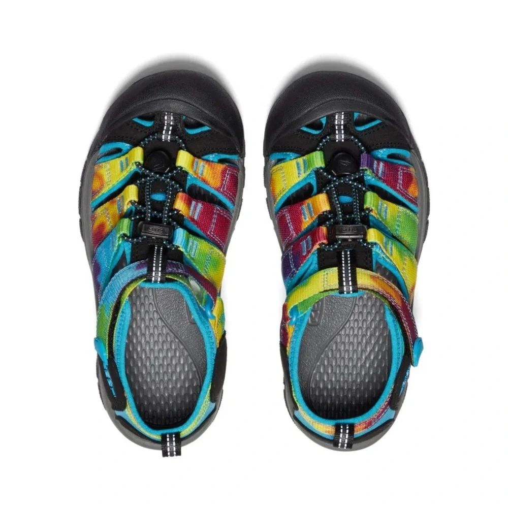 Keen Newport Tie Dye Rainbow Kids Outdoor Water Quick Dry Shoes - Picture 3 of 16